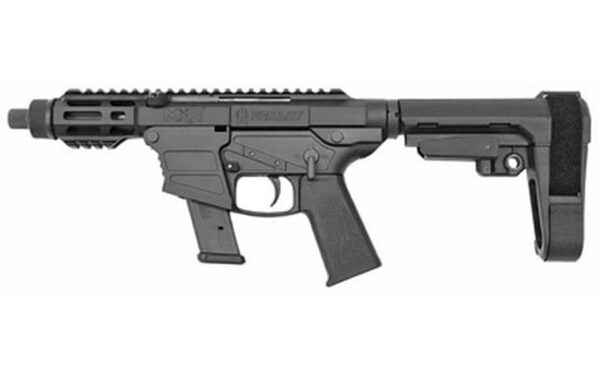 Fightlite MXR AR-15 Pistol 9mm, Glock Mags, 5" Barrel, Alum Frame, SBA3 Pistol Brace, M-Lok Forend, 17rd Mag
