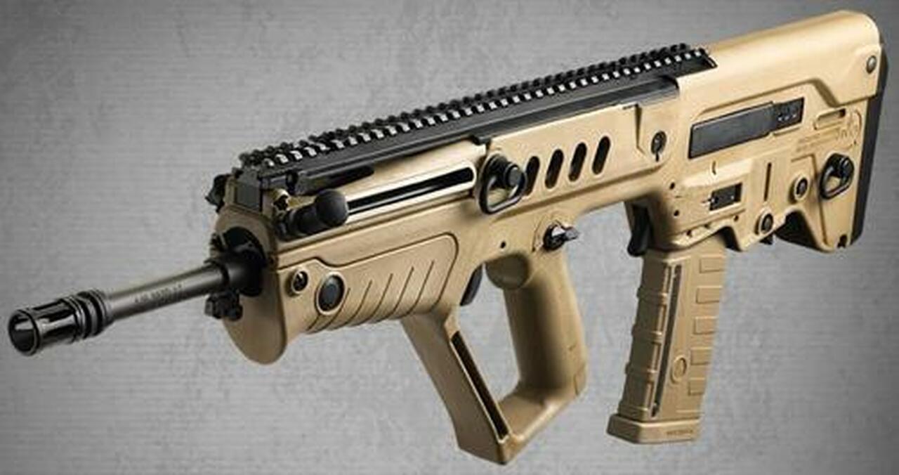 IWI TAVOR SAR Bullpup Rifle - Flattop - Compliance in Maryland, Massachusetts, New Jersey 5.56 NATO, Flat Dark Earth Stock, 18 1:7 Barrel, 10rd Mag