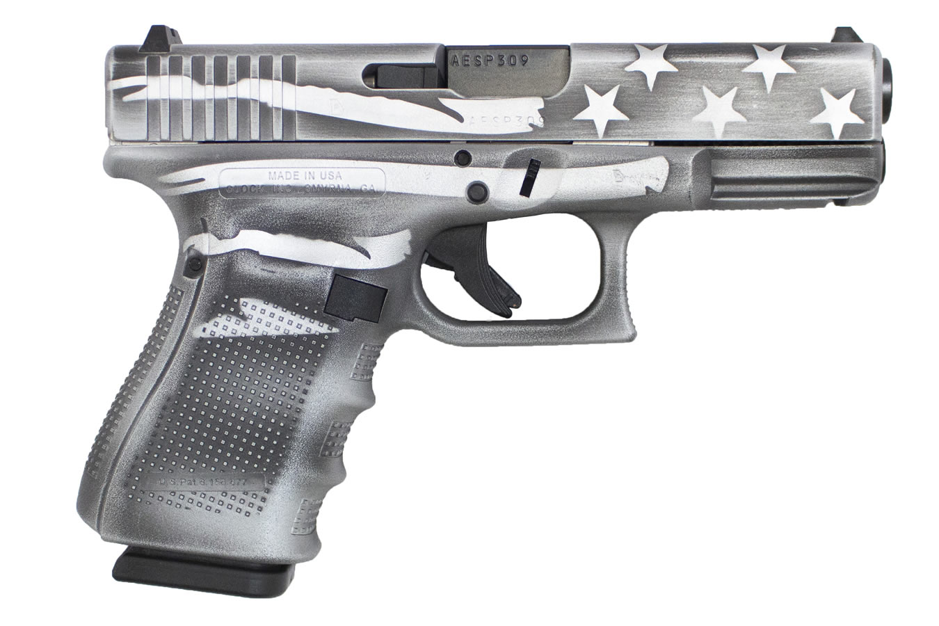 23 Gen4 40 S&W Pistol with Battleship Gray Battle Worn Flag Finish (Made in USA) - Firearms | The Gun Shop