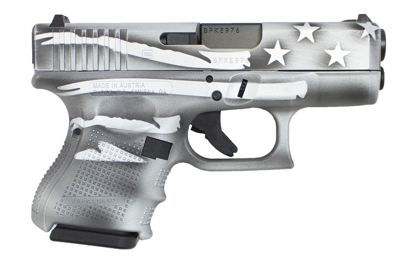 27 Gen 4 40 S&W Pistol with Battleship Gray Battleworn Flag Finish