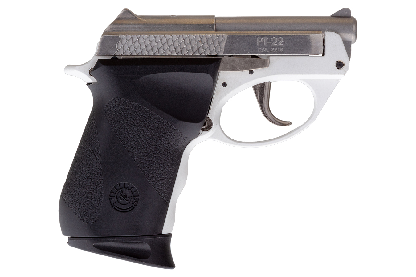22 POLY 22 LR Pistol with Matte Stainless Slide and White Frame