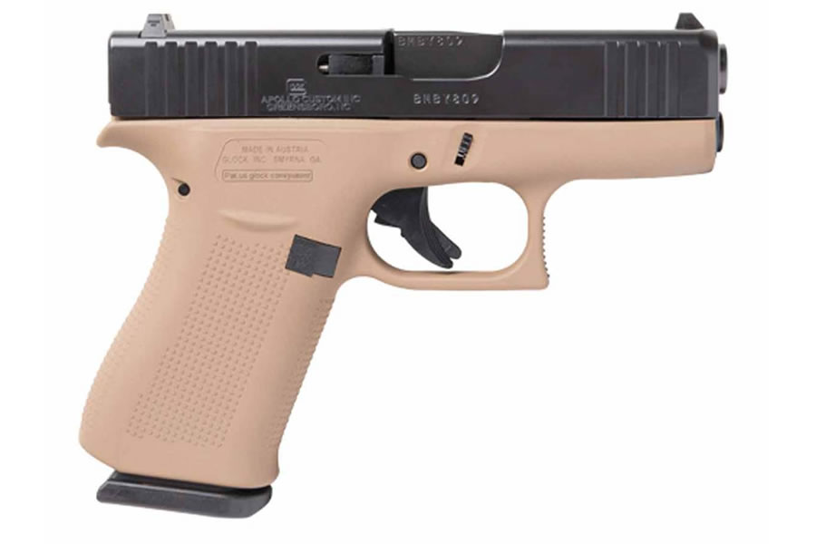 43X 9mm Subcompact Pistol w/ Dark Earth Cerakote Frame / Elite Black Cerakote Slide - Firearms | The Gun Shop