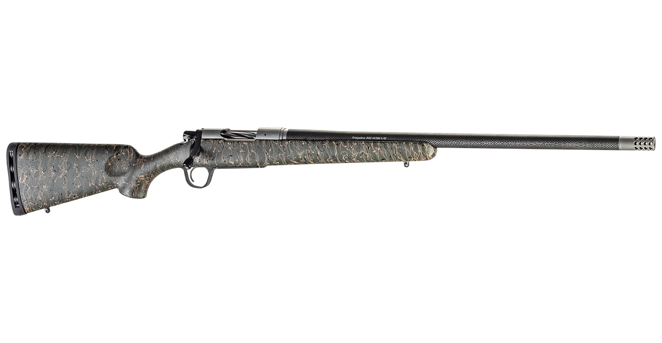 Ridgeline 30-06 Springfield Bolt-Action Rifle with Green, Black and Tan Stock