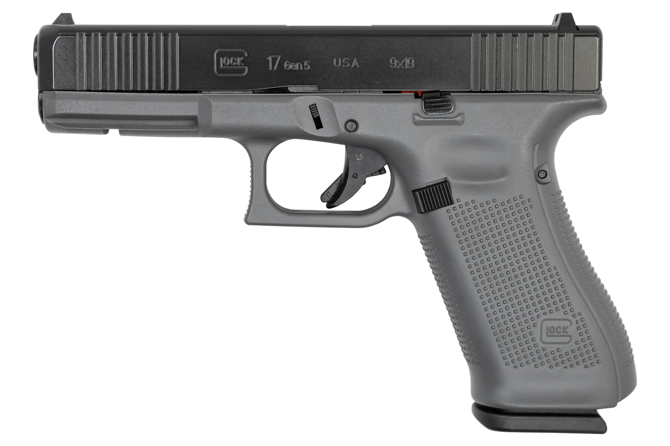 17 Gen5 9mm Pistol with Front Slide Serrations and Concrete Gray Frame - Firearms | The Gun Shop