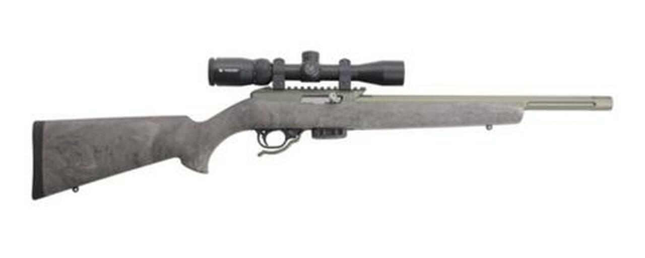 Tactical Solutions X-Ring Rifle, 22LR, Vortex Crossfire II Scope, Ghillie Green Hogue Stock, Green Anodized
