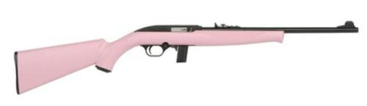 Mossberg Model 702 Plinkster 22LR 18 Inch Barrel Blue Finish Adjustable Sights Pink Synthetic Stock 10 Round