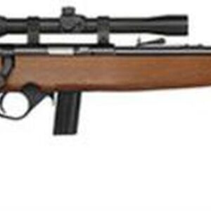 Mossberg 802 Plinkster Youth, 22LR, 18", 10rd, Wood Stock, Blued, 4X Scope