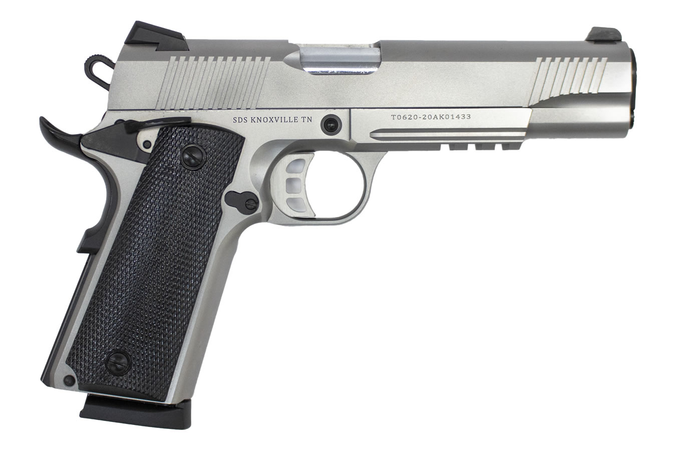 1911 Duty 45 ACP Pistol with Satin Stainless Finish and Black Grips - 1911 Pistols | The Gun Shop