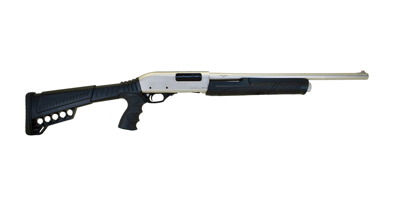 PAX 12-Gauge Pistol Grip Pump-Action Shotgun with Nickel Finish and Fiber Optic - Firearms | The Gun Shop