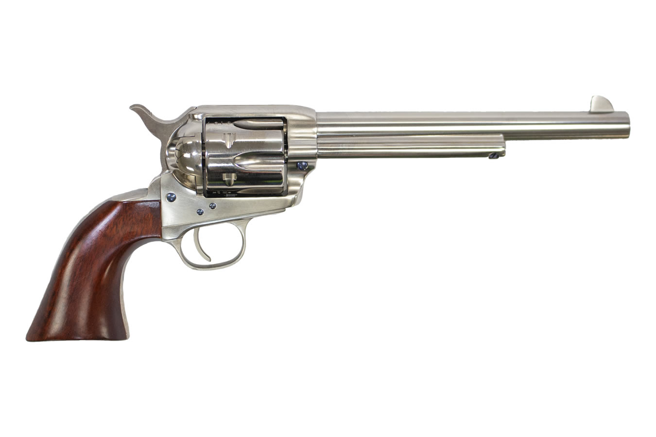 1873 Cattleman 45 Colt Revolver Polished Nickel Finish and 7.5 Inch Barrel - Firearms | The Gun Shop