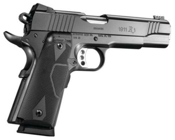 Remington 1911 R1 45 ACP Enhanced, Crimson Trace Laser Grip 5 Barrel Satin Black Oxide Finish 8 Round Mag