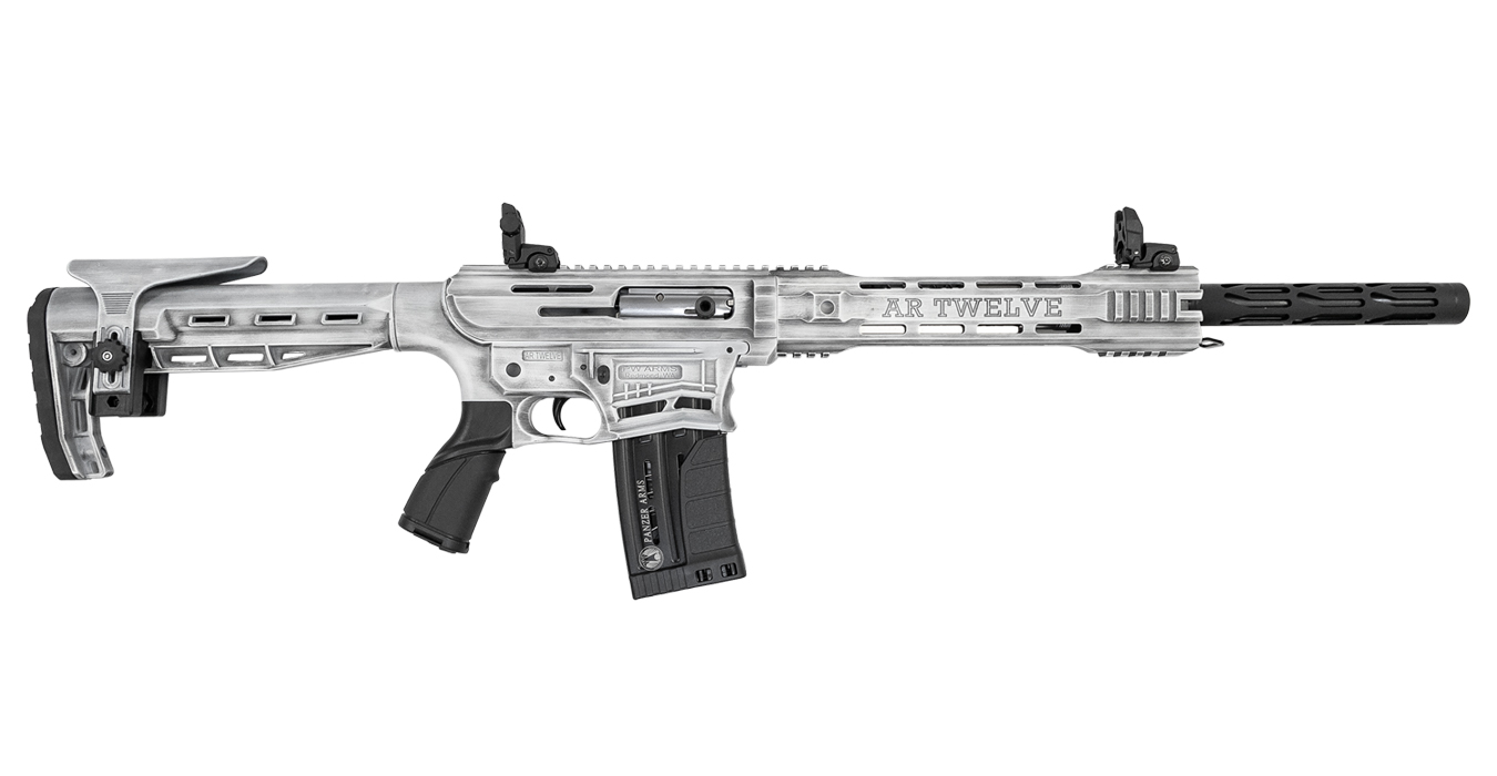 89216-DEFAULT-l AR Twelve 12 Gauge Semi-Auto Shotgun with Distressed White Finish