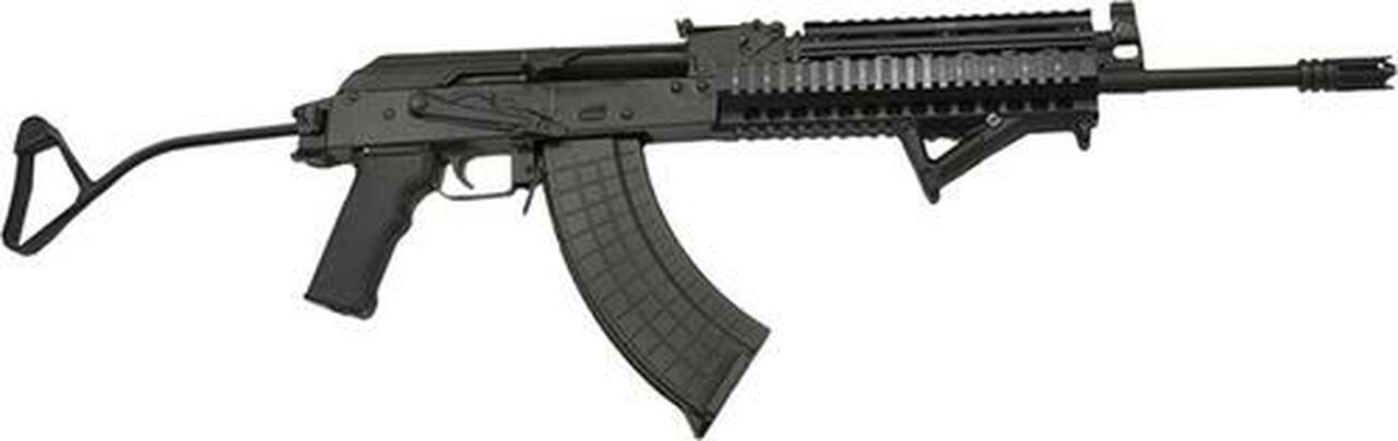I.O. M214 7.62x39 SA 7.62X39, Quad Rail Black Steel Folding Stock, 30 rd