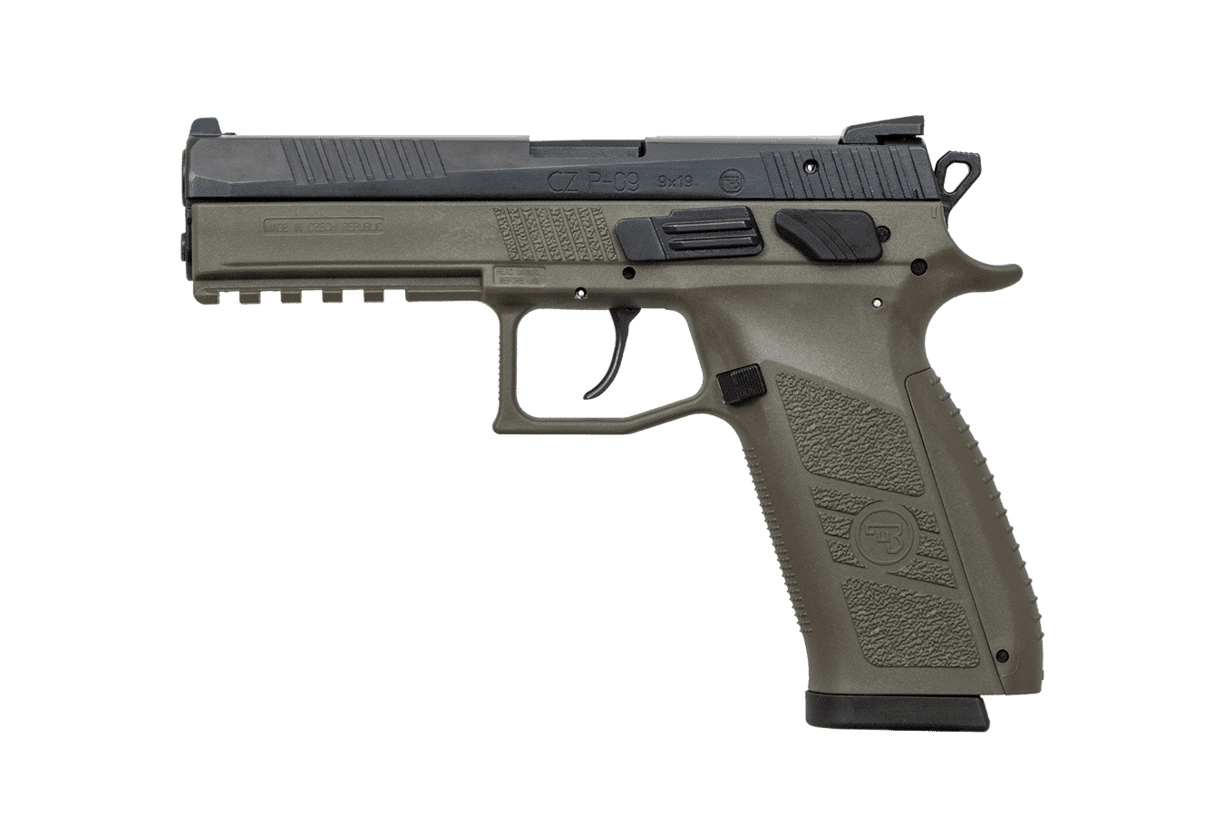P-09 9mm DA/SA Pistol with OD Green Frame - Firearms | The Gun Shop