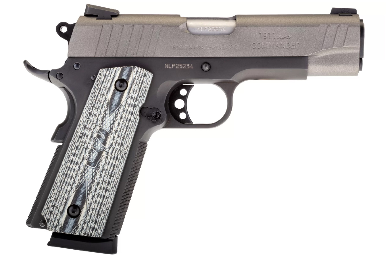 1911 Commander 45 ACP Pistol with Tungsten Gray Cerakote Finish and VZ Grips - 1911 Pistols | The Gun Shop