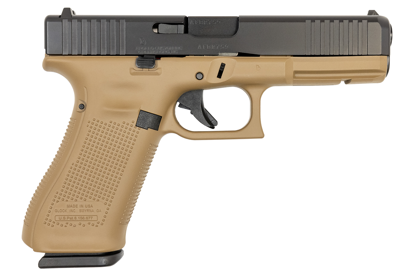 17 Gen5 9mm Pistol with Davidsons Dark Earth Cerakote Frame and Cerakote Black S - Firearms | The Gun Shop