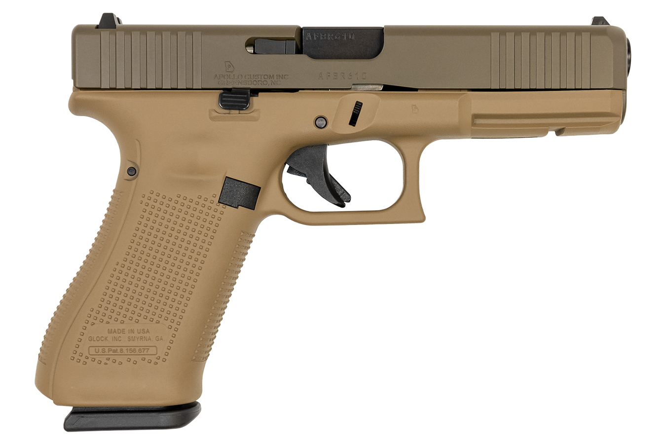 17 Gen5 9mm Pistol w/ Davidsons Dark Earth Frame and Patriot Brown Cerakote Slid