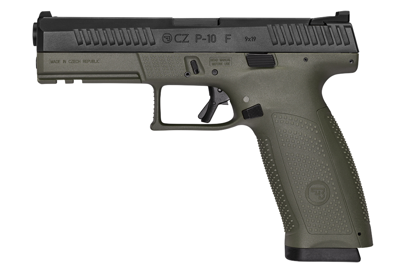 P-10 F 9mm Full-Size Pistol with OD Green Frame - Firearms | The Gun Shop