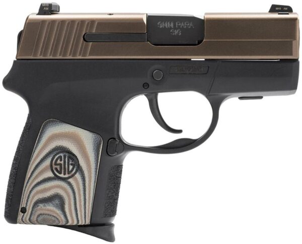 SIG P290RS ORB 9mm 2.9 6+1 G10 Grip Poly Frame Black/Bronze