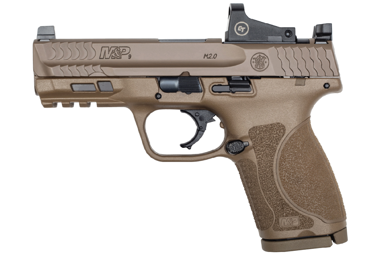 MP9 M2.0 Compact 9mm FDE Pistol with Crimson Trace Red Dot Reflex Sight - Firearms | The Gun Shop