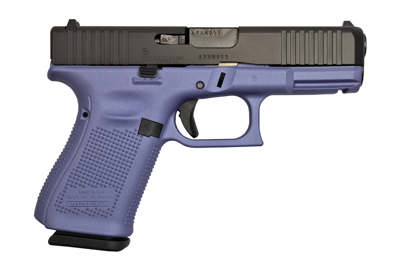 19 Gen5 9mm Pistol with Cerakote Crushed Orchid Frame and Black Slide