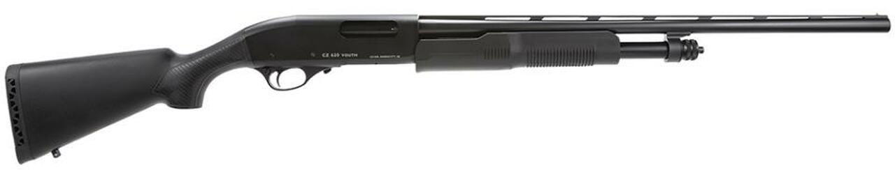 CZ 620 Youth 20 Gauge, 24", 4+1, Black Synthetic Stock, Pump