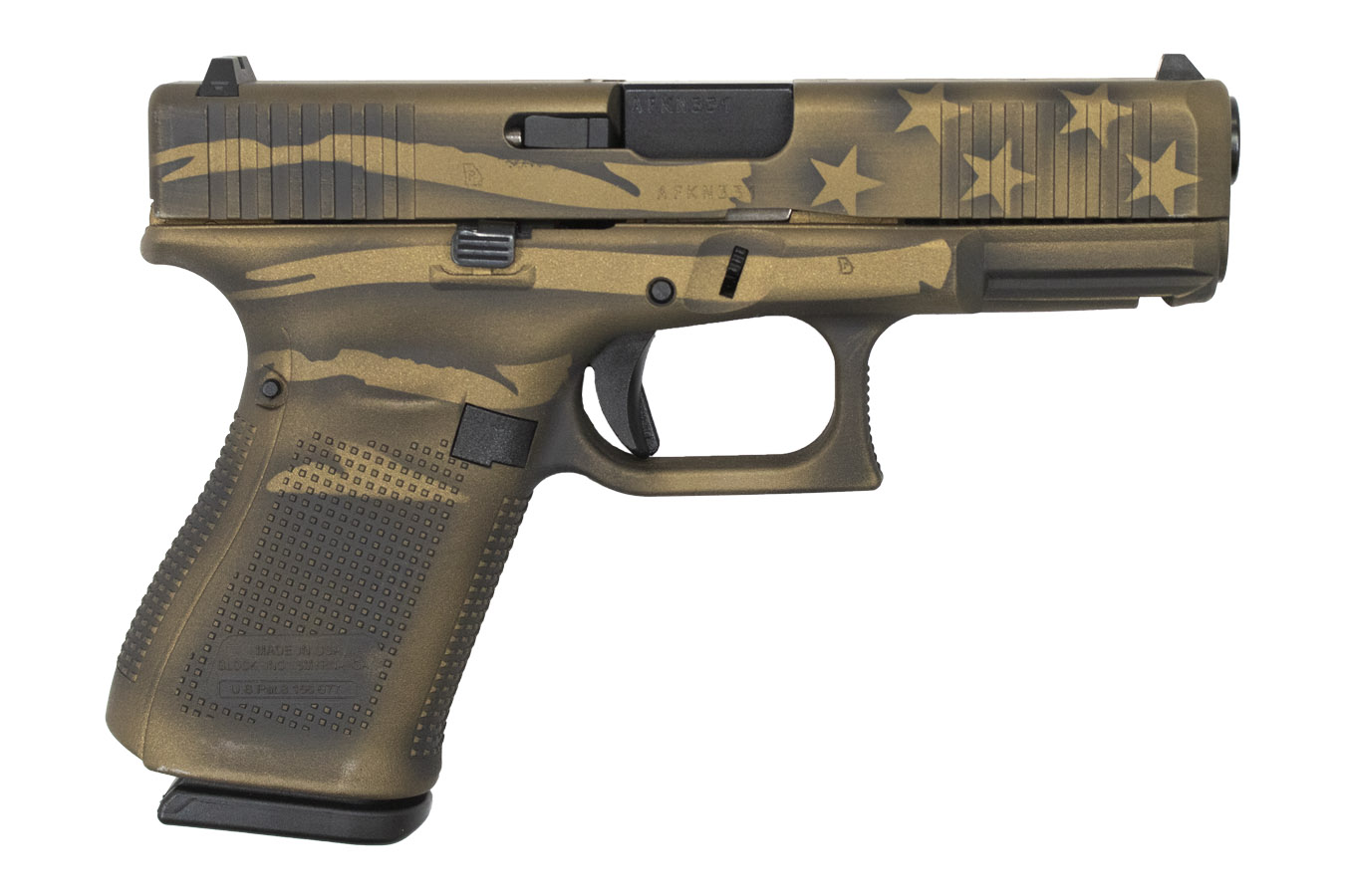 19 Gen5 9mm Pistol with Coyote Battle Worn Flag Finish - Firearms | The Gun Shop