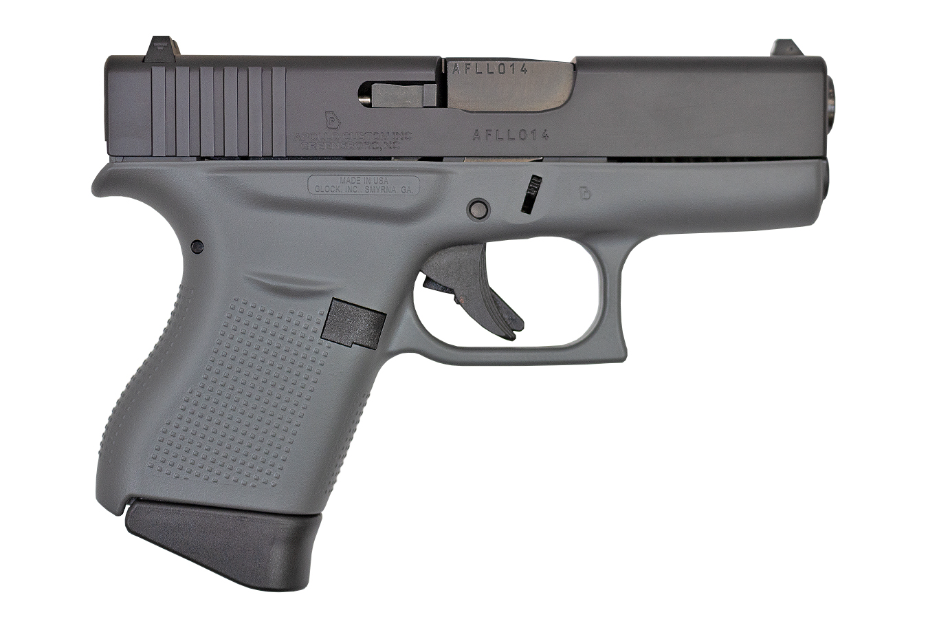 43 9mm Single Stack Pistol witih Gray Cerakote Grip Frame - Firearms | The Gun Shop