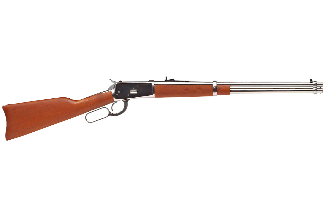 R92 45 Colt Lever-Action Rifle with Polished Stainless Finish and Brazilian Hardwood Stock - Firearms | The Gun Shop