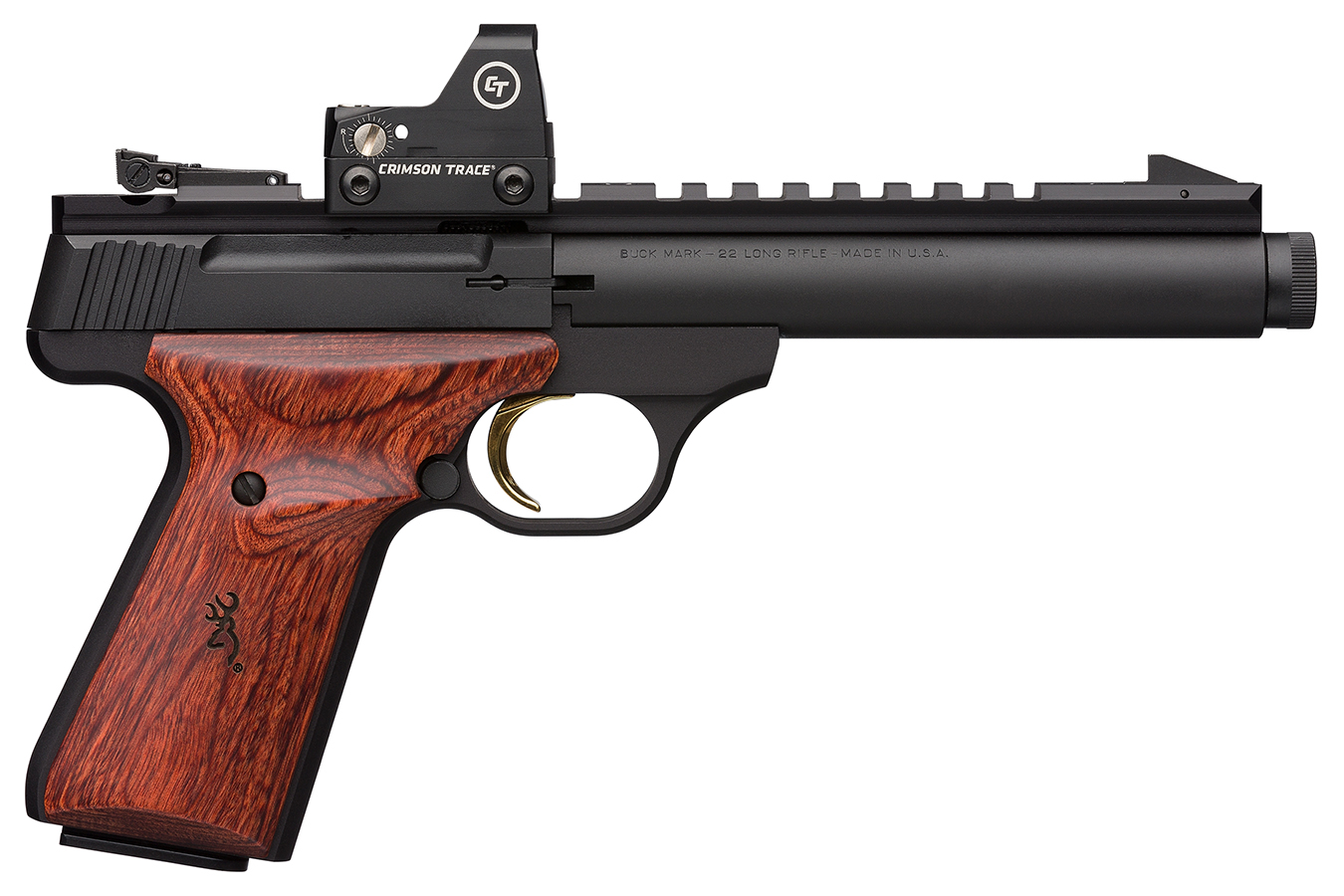 Buck Mark Field/Target 22LR Suppressor Ready Rimfire Pistol with Crimson Trace Red Dot Sight - Firearms | The Gun Shop