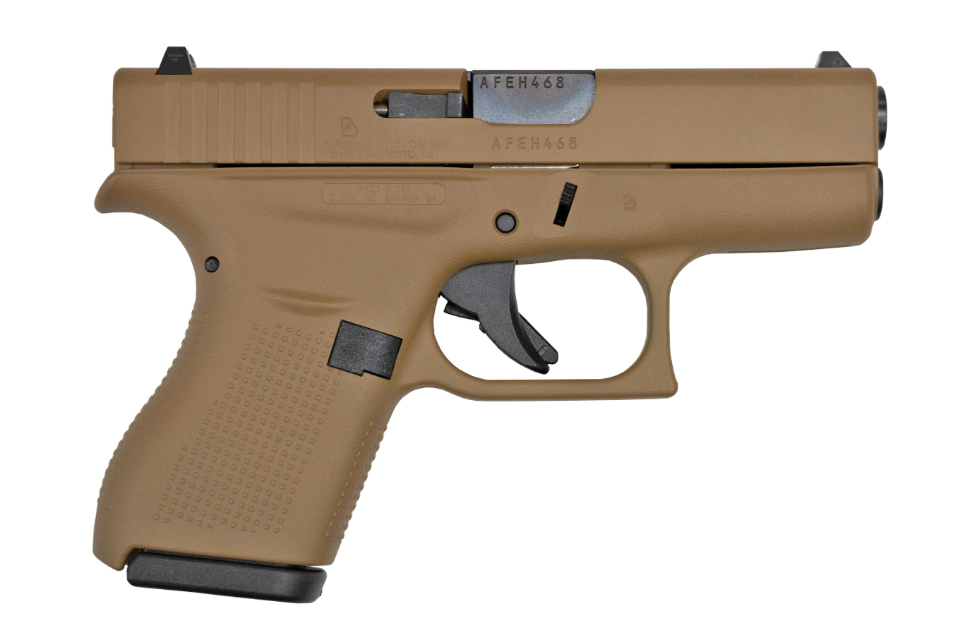 42 380 ACP Single Stack Pistol with Dark Earth Cerakote Finish - Firearms | The Gun Shop