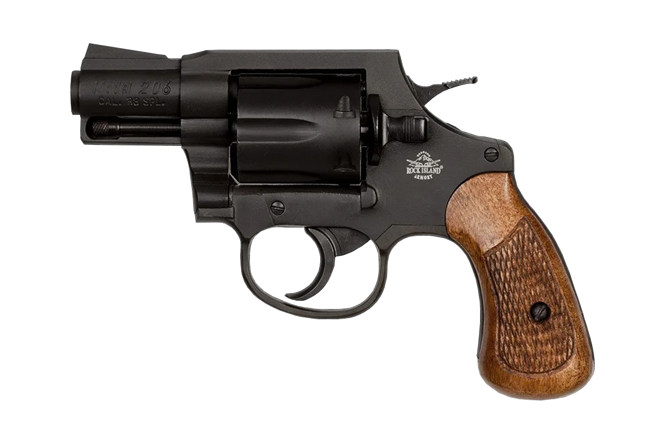 M206 38 Special Revolver with Checkered Wood Grips