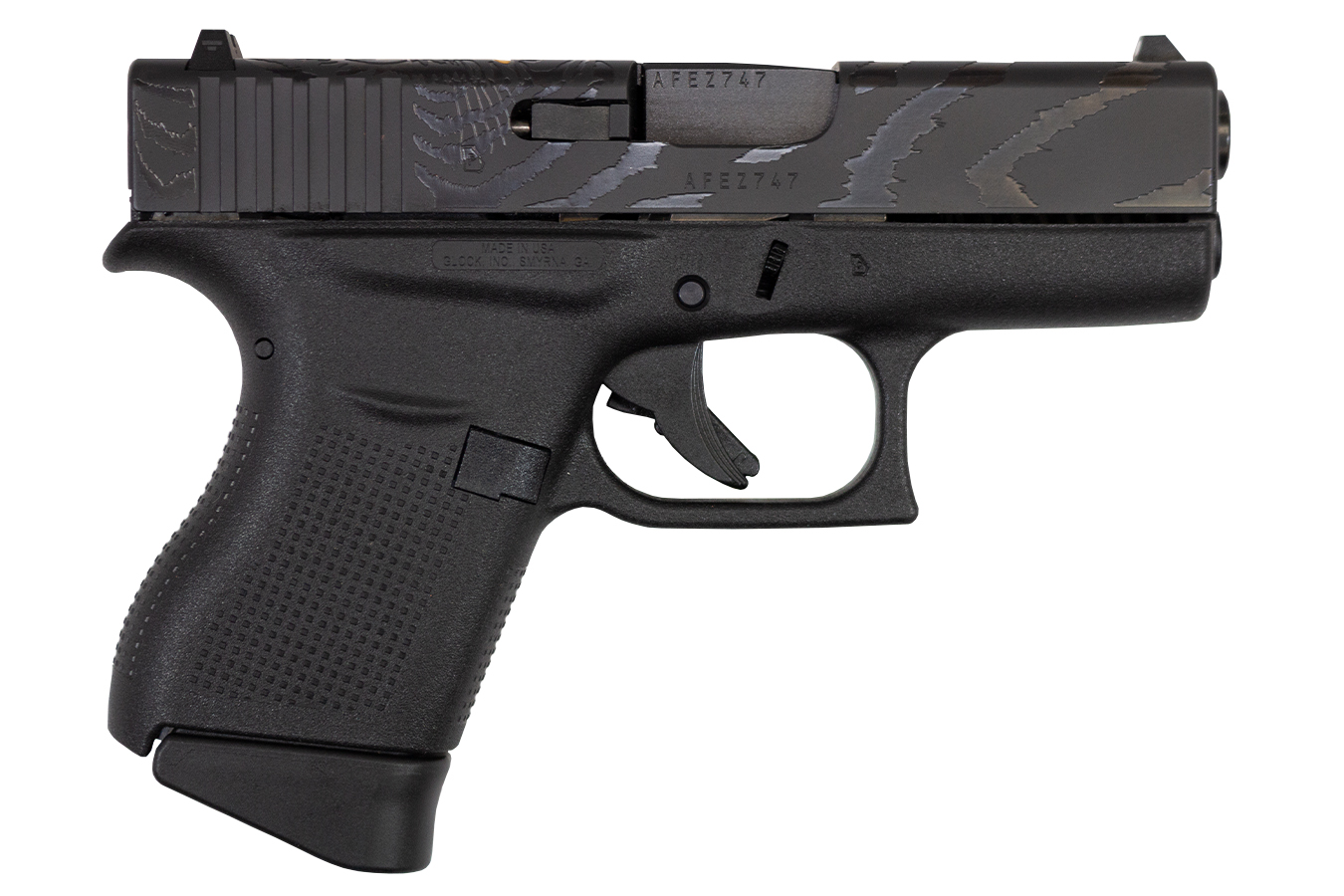 43 9mm Single Stack Pistol with Tiger Engraved Slide - Firearms | The Gun Shop