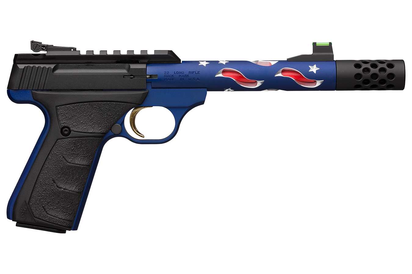 Buck Mark Plus Vision Americana 22LR Rimfire Pistol with American Flag Theme - Firearms | The Gun Shop