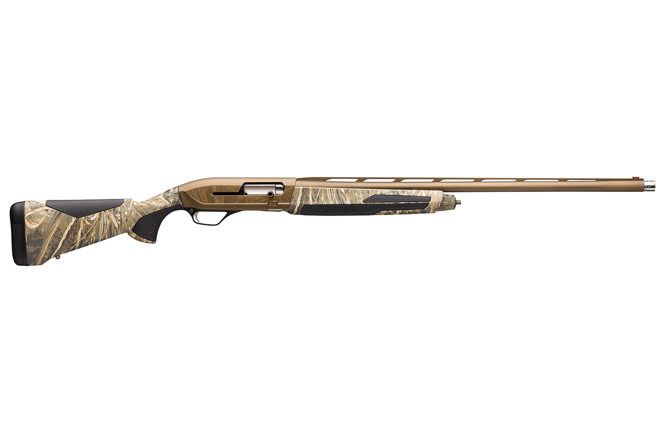 92301-DEFAULT-l Maxus II Wicked Wing 12 Gauge Semi-Automatic Shotgun with Realtree Max-5 Camo Stock and Burnt Bronze Cerakote Finish