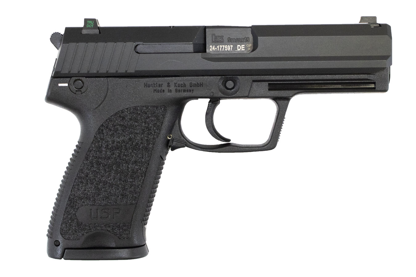USP V1 9mm DA/SA Pistol with Safety/Decocking Lever and Night Sights - Firearms | The Gun Shop