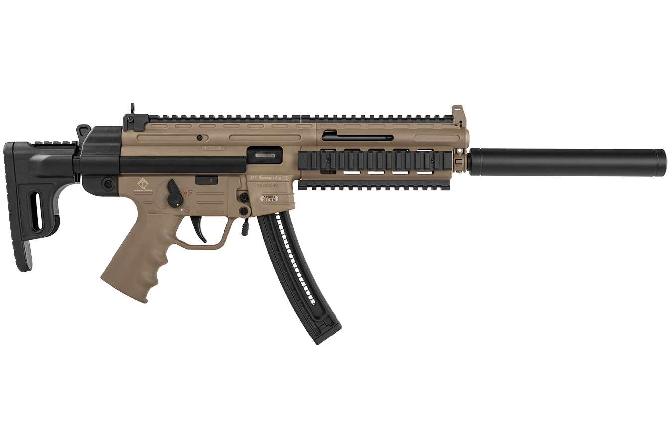 GSG-16 22LR Rimfire Carbine with Flat Dark Earth Finish and Faux Suppressor - Firearms | The Gun Shop
