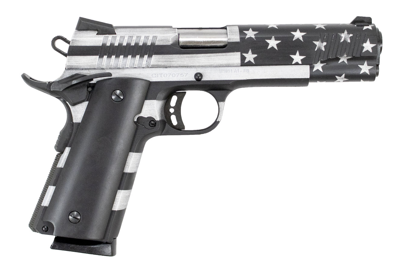 1911 45ACP Pistol with Battleworn Gray Flag - 1911 Pistols | The Gun Shop