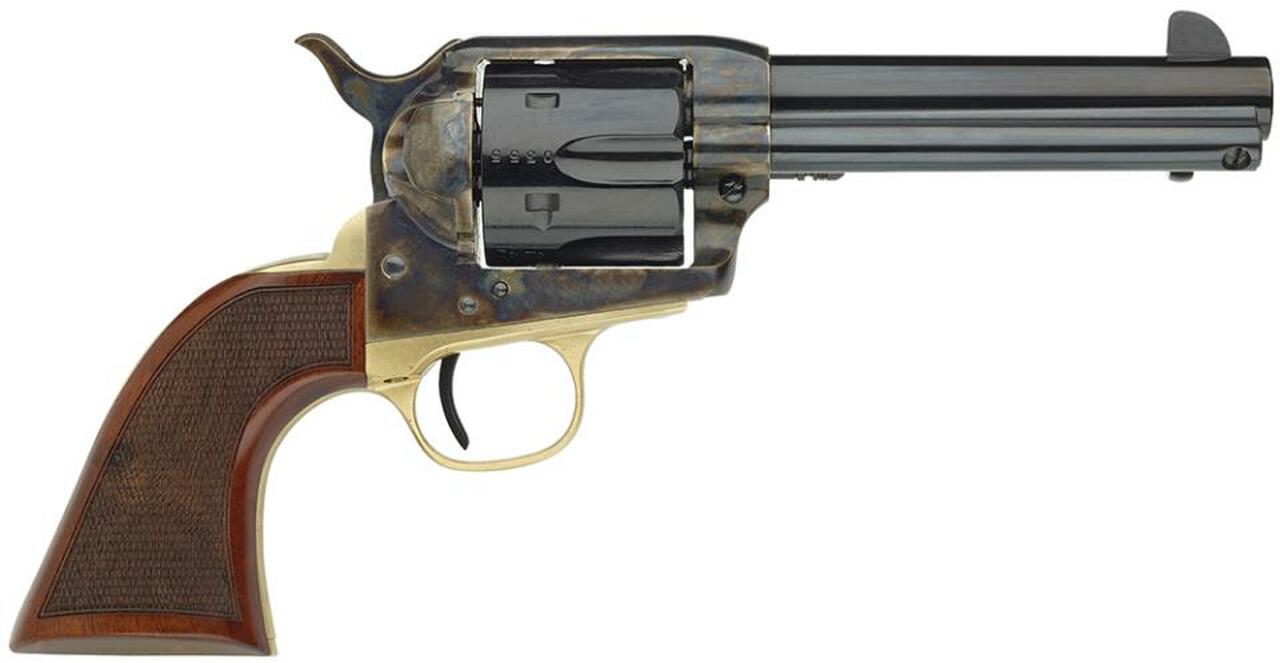 Taylors 1873 Ranch Hand 357 Magnum 4.75" 6 Checkered Walnut Blued