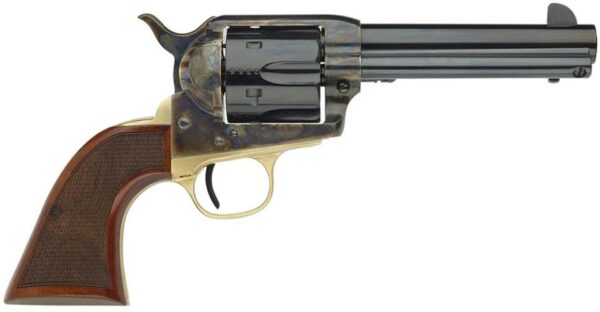 Taylors 1873 Ranch Hand 45 Colt 4.75" 6 Checkered Walnut Blued