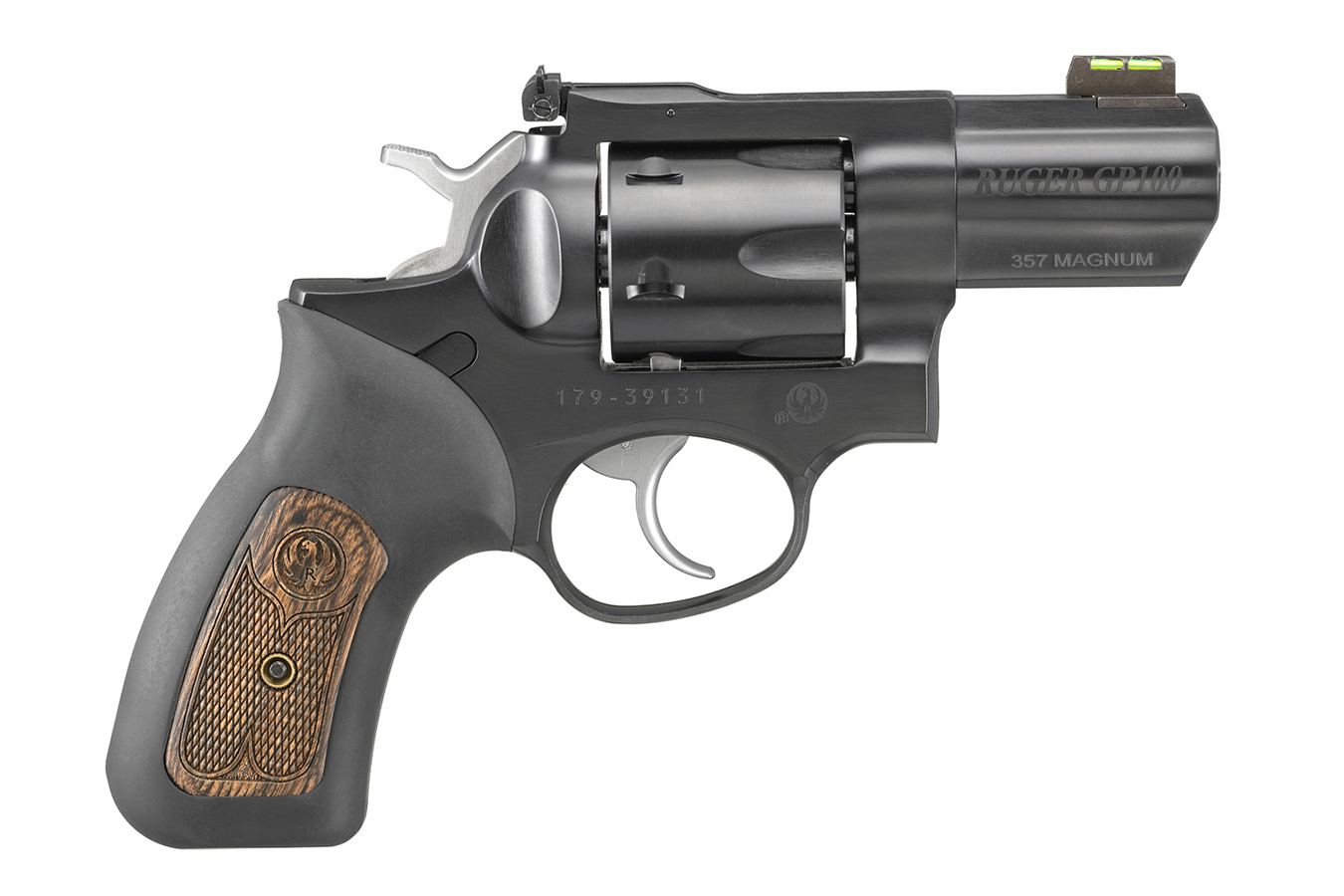 GP100 .357 Magnum Double Action Revolver with 2.5 inch Barrel and Fiber Optic Front Sight - Firearms | The Gun Shop