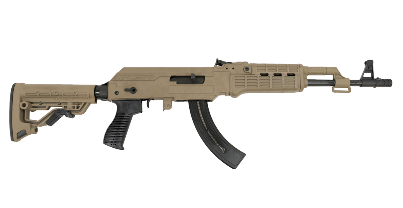 Blaze-47 22LR AK-Style Semi-Auto Rimfire Rifle with 16.5 Inch Barrel and FDE Syn - Firearms | The Gun Shop