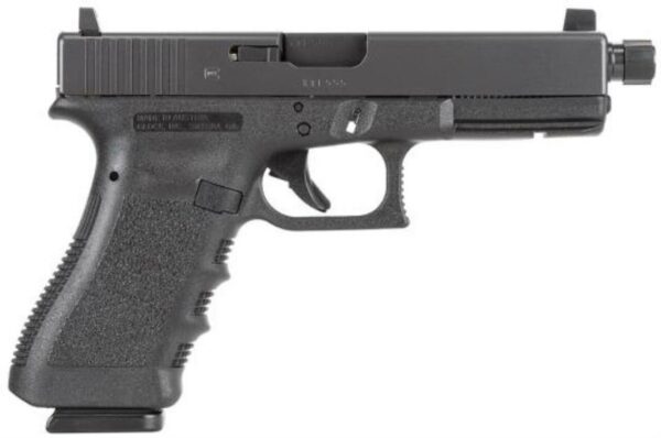Glock G17 Std Threaded Barrel DAO 9mm 4.5", Integral Grip Black, 10 rd