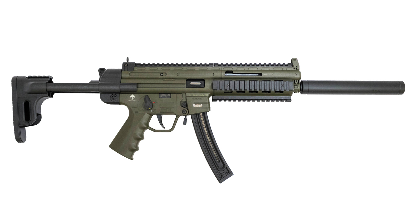 GSG-16 22LR Carbine with Faux Suppressor and OD Green Finish