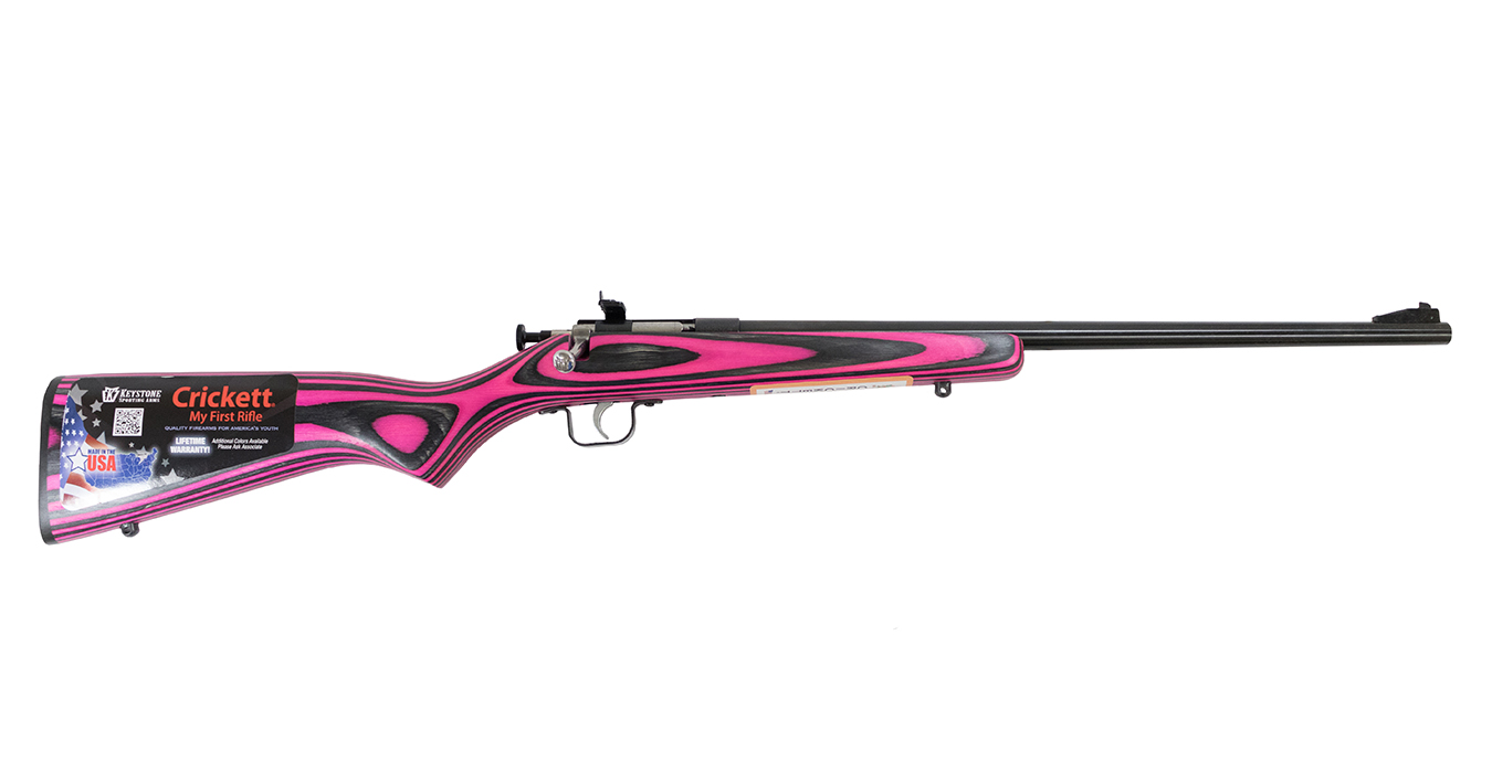 Crickett 22 LR Youth Bolt-Action Rifle with Pink and Black Laminate Stock - Firearms | The Gun Shop