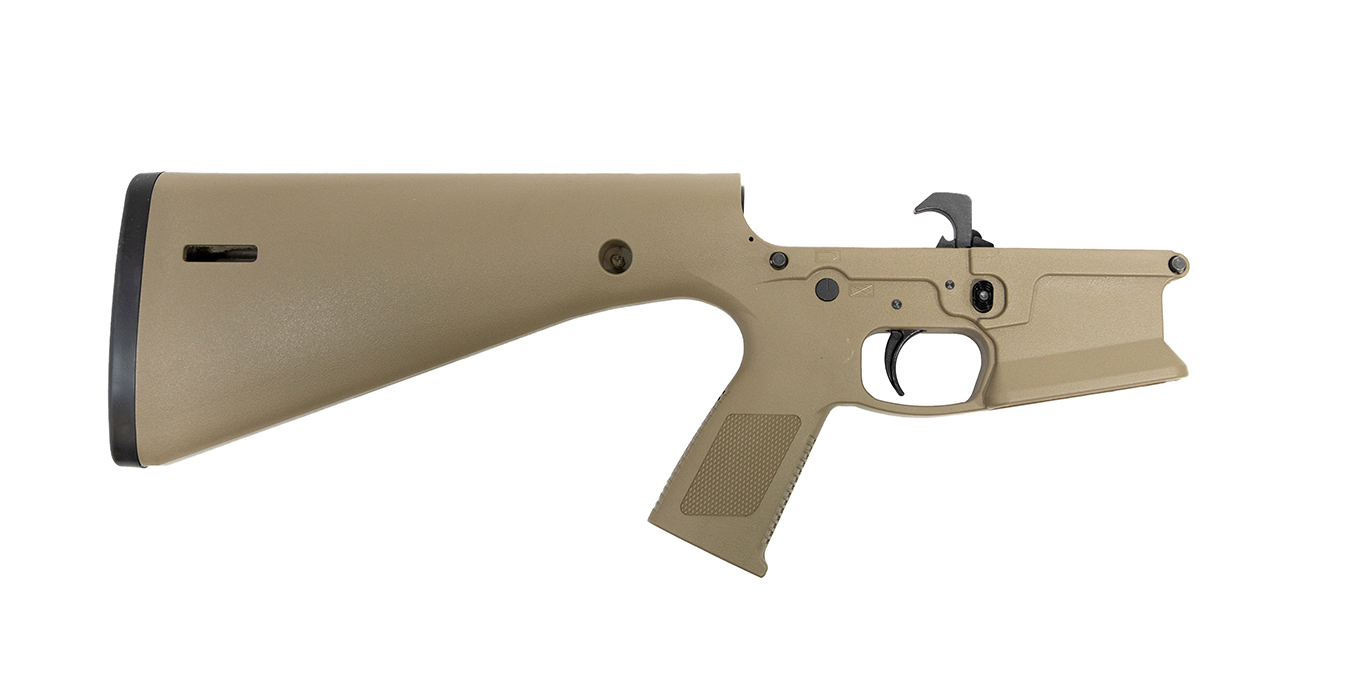 KP-15 Complete Lower Mil-Spec FCG Polymer Receiver with FDE Finish - Firearms | The Gun Shop
