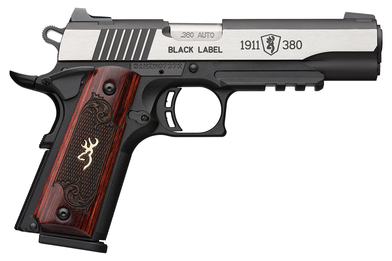 1911-380 Black Label Medallion Pro 380 ACP Pistol with Rosewood Colored Laminate - 1911 Pistols | The Gun Shop