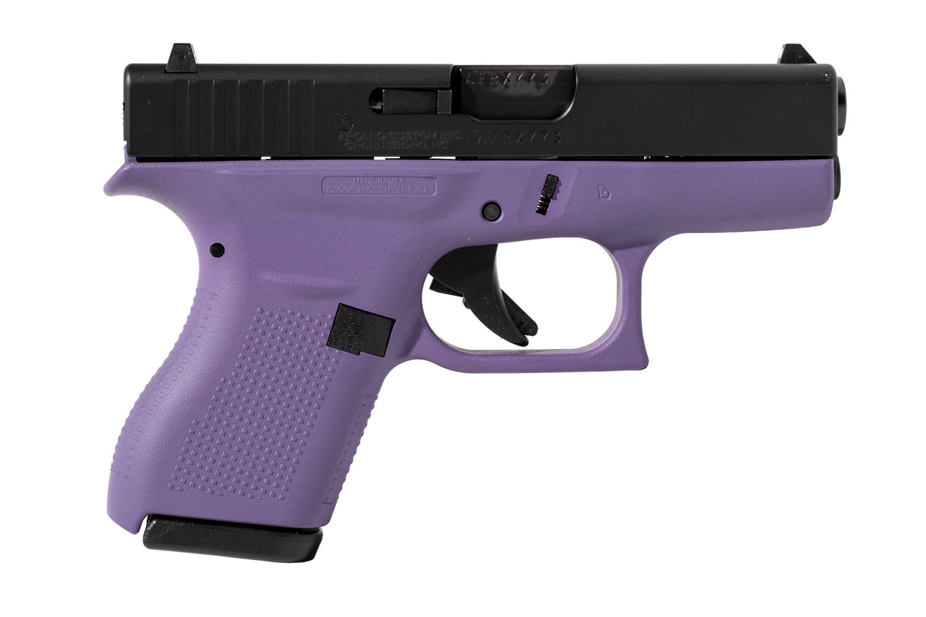 G42 380 ACP Single Stack Pistol with Purple Cerakote Frame - Firearms | The Gun Shop