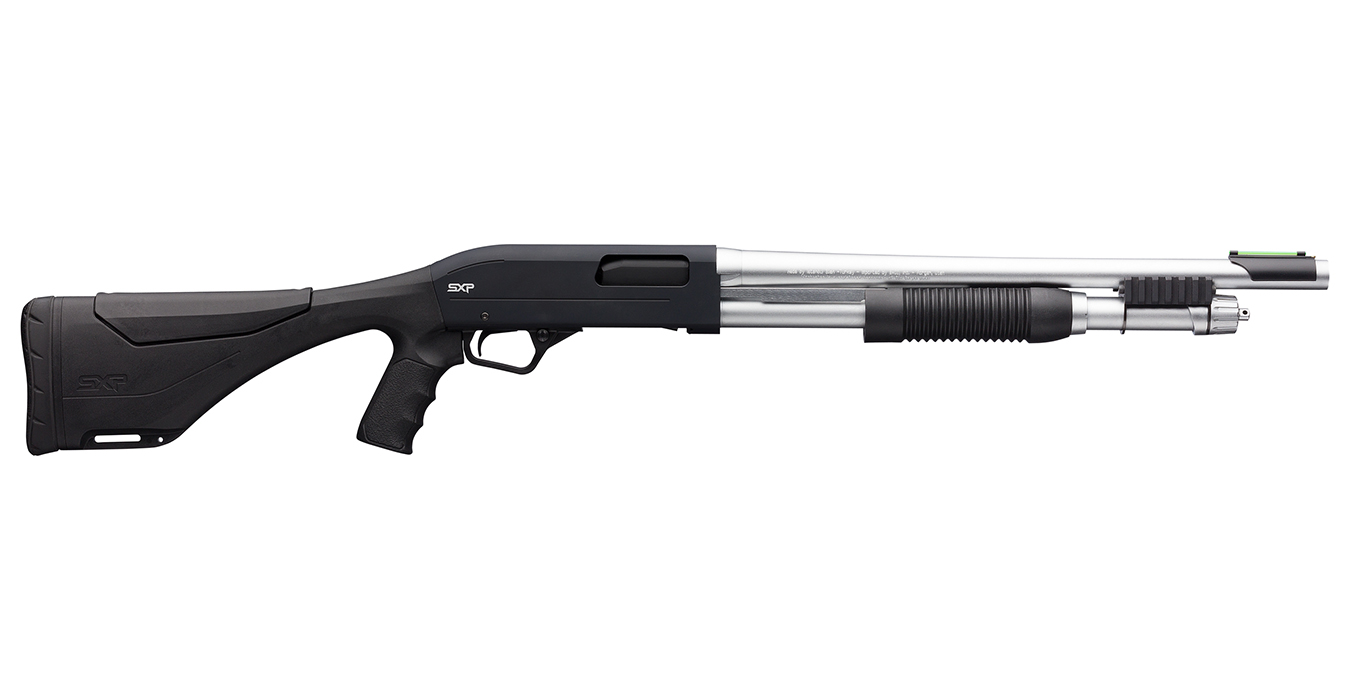 SXP Shadow Marine Defender 12 Gauge Pump Shotgun with Matte Chrome Finish - Firearms | The Gun Shop