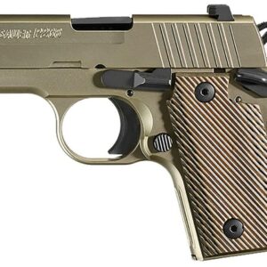 SIG 238 380ACP, 2.7" Barrel, Nickel Finish,Vector Grips, 6rd Mag